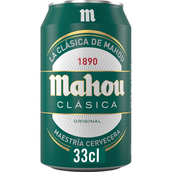 Cerveza Mahou Clásica 33 cl Lata (Pack 24 und)