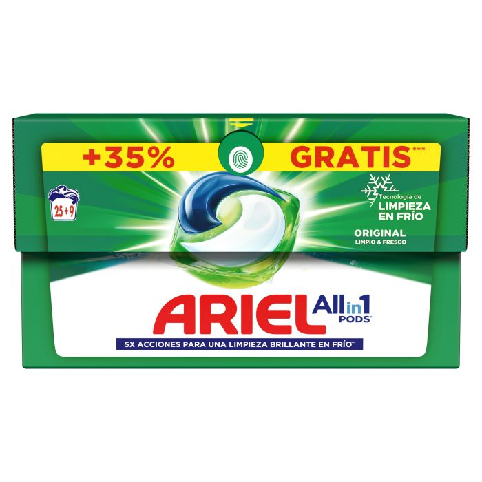 Ariel All-in-One Detergente Lavadora en 18 Capsulas