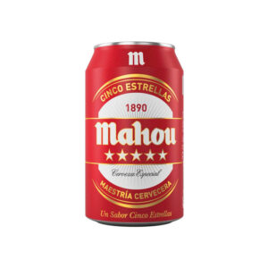 CERVEZA MAHOU 5 ESTRELLAS 330 ML. PACK 24 UNIDADES.