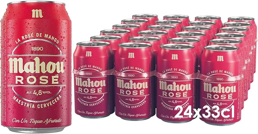 Mahou Rosé Pack de latas 24x33cl.