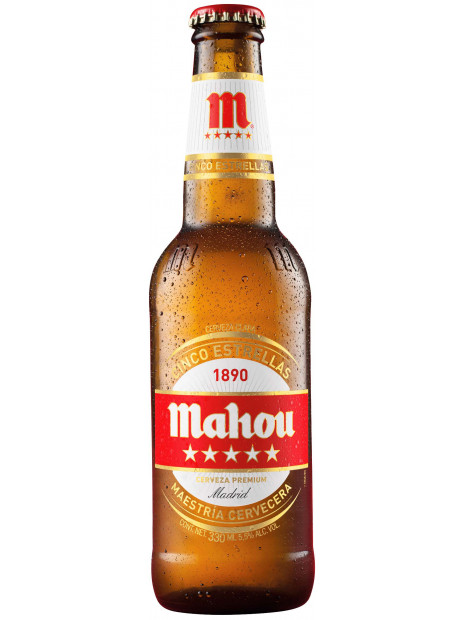 Cerveza Mahou 5 Estrellas 25 cl (Pack 24 und)