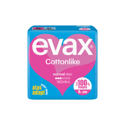 Compresa normal con alas contton light Evax