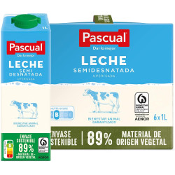 Leche Pascual Semidesnada (Pack 6 x 1L)
