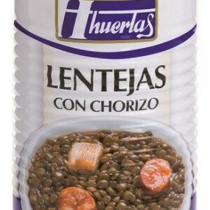 Lentejas con chorizo Huertas 415 Gr.