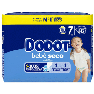 PAÑAL DODOT BEBE SECO 43 UNID TALLA 7