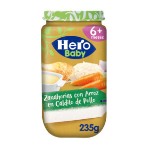 PAPILLA HERO BABY ZANAHORIA Y ARROZ 235 GRS