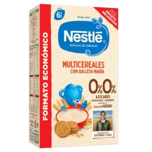PAPILLA NESTLE 0 AZUCAR MULTICEREAL CON GALLETA 255 GRS