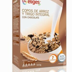 Copos de Arroz y trigo integral con Chocolate Eliges 500gr